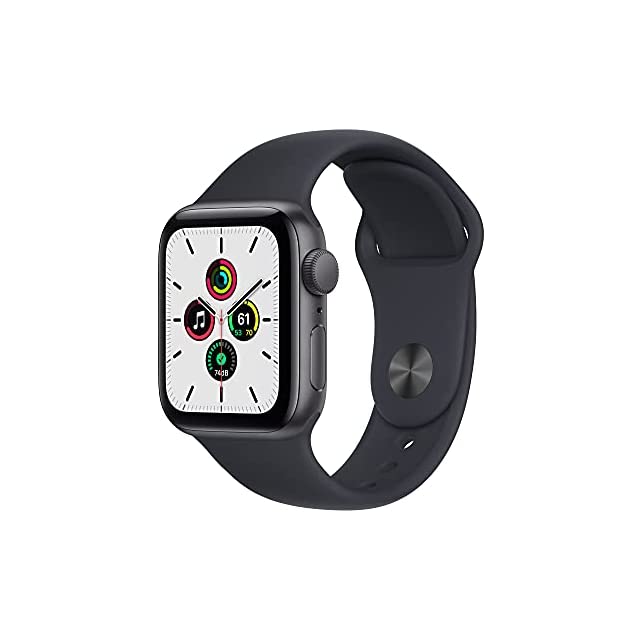 Apple Watch SE (GPS, 40mm) - Space Grey Aluminium Case with Midnight Sport Band - Regular