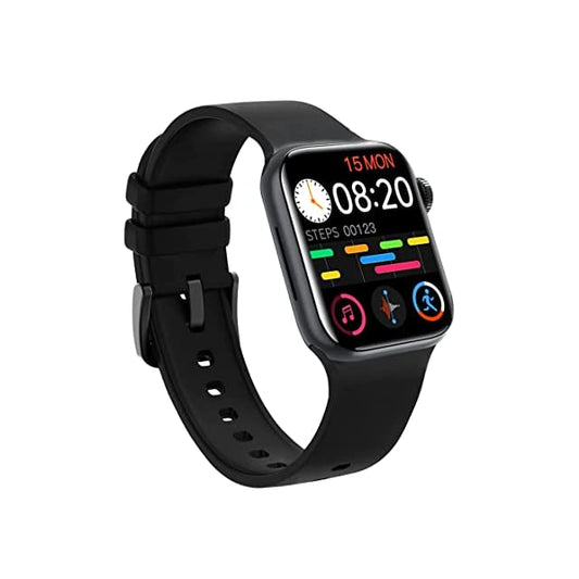 I KALL W3 Smart Watch 1.72 Inch HD Display, BT Calling, SPO2 (Blood Oxygen Monitoring), Heart Rate Monitor, IP67 Waterproof and Multi Sports Modes (Black)