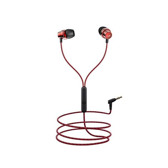 Boat Bassheads 182 Wired in Ear Earphones with Mic (Red)