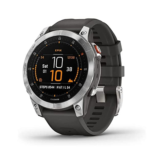 Garmin Epix Gen 2 Multisport Premium GPS Watch, Slate Steel, Black