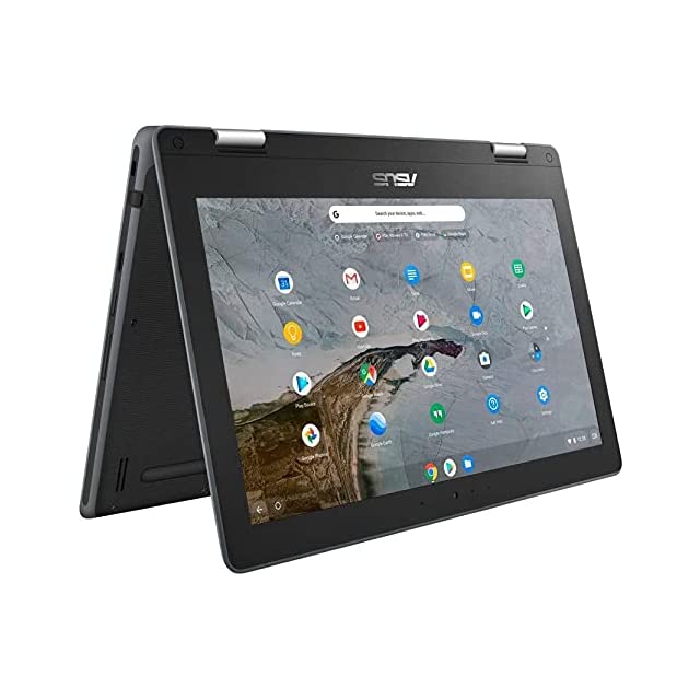 ASUS Chromebook Flip Intel Celeron Dual Core - (11.6 inches, 4 GB/64 GB EMMC Storage/Chrome OS) C214MA-BU0452 2 in 1 Laptop (Dark Grey, 1.20 Kg)