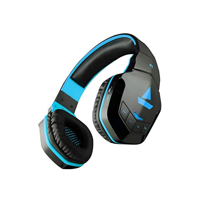 boAt Rockerz 510 Bluetooth Wireless Over Ear Headphones With Mic With Upto 20 Hours Playback, 50Mm Drivers, Padded Ear Cushions And Dual Modes(Furious Blue)