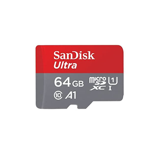 SanDisk 64GB Ultra microSDHC UHS-I Memory Card with Adapter 100 mb