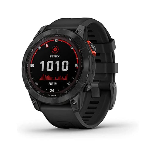 Garmin Fenix 7 Solar Multisport Premium Outdoor GPS Watch (Activity Tracker), Slate Gray with Black Band, M