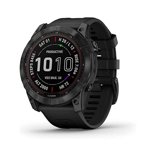 Garmin Fenix 7X Solar Multisport Premium Outdoor GPS Watch, Slate Gray with Black Band