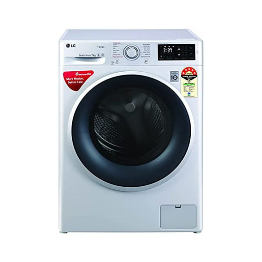 LG 7 Kg 5 Star Inverter Fully-Automatic Front Loading Washing Machine (FHT1207ZNL, Silver, 6 Motion Direct Drive Washer with Steam)