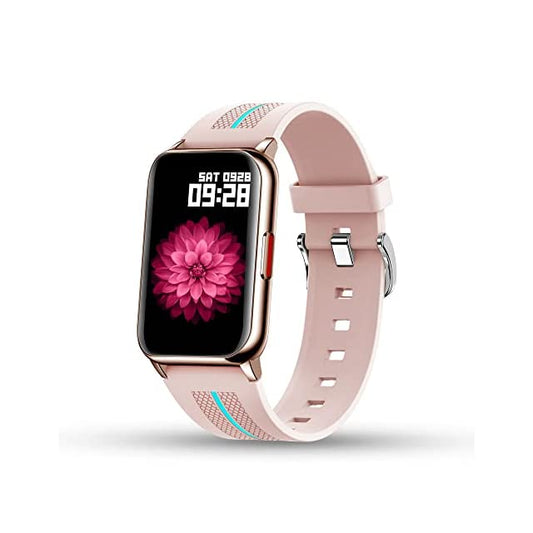 Pebble Aspire Limited Edition Smartwatch for Men Women, 1.57'' 2.5HD Curved Screen, SpO2,24H Heart Rate Monitor,14 Days Battery Life,Female Cycle Tracker, 5ATM Waterproof, (Rose Gold)