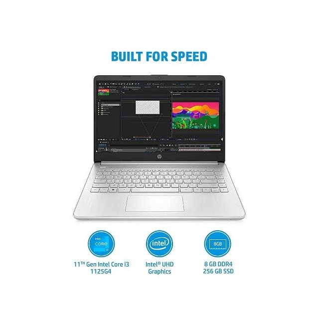 Hp 14S 11Th Gen Intel Core I3- 8Gb Ram/256Gb Ssd 14 Inches Fhd,Micro-Edge,Anti-Glare,IPS Display/Uhd Graphics/ Windows 11 Home/ Ms Office/ Alexa Built-in/ 1.46Kg/ Natural Silver - 14S-Dy2506Tu