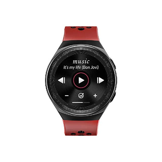 SHOPEVOLVES NextFIT Song Full Touch Smart Watch with Bluetooth Music, Calling, Audio Record, Heart Rate, BP, SpO2, Long Battery Life | 8 GB Memory (Flame Red)