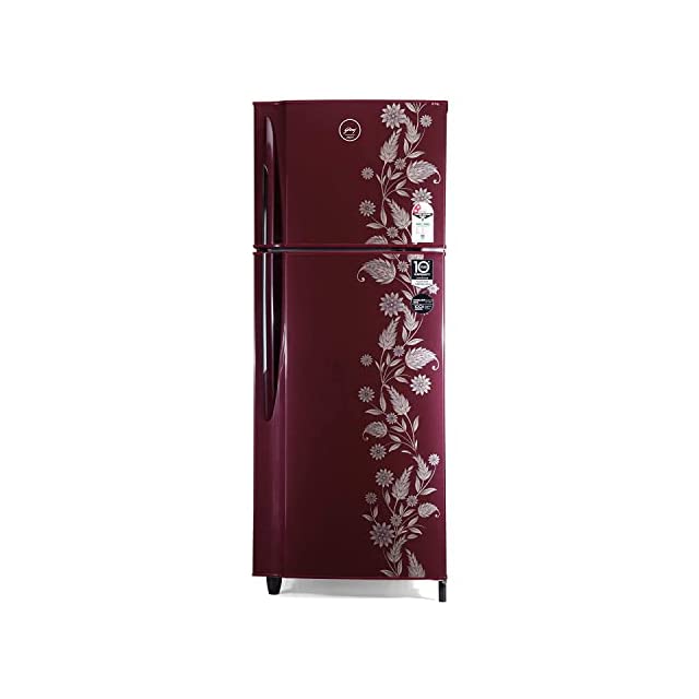 Godrej 255 L 2 Star Inverter Frost-Free Double Door Refrigerator with Jumbo Vegetable Tray (RF EON 255B 25 HI SC DR, Scarlet Dremin)