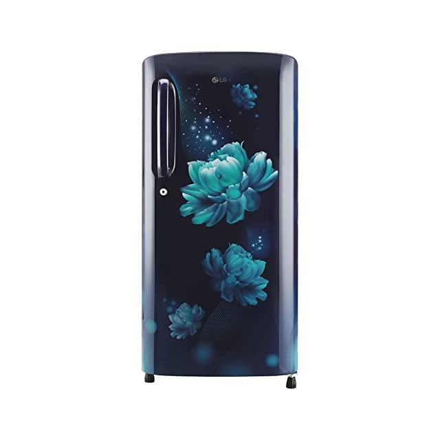LG 190L 3 Star Direct-Cool Single Door Refrigerator (GL-B201ABCD, Blue Charm, Fast Ice Making)