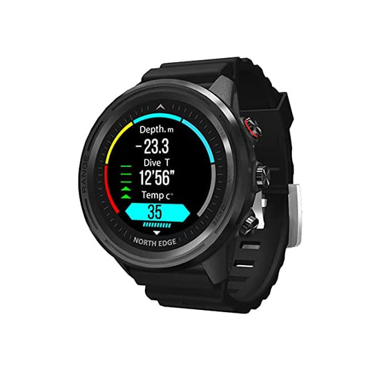 eOnz North Edge Range 5, 1.2inch Screen BT 5.1 Smart Watch Multifunctional Sports Watch, Diving Watch 50M Waterproof Black