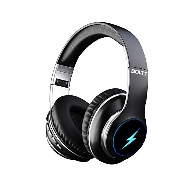 Fire-Boltt Blast 1200 On-Ear Bluetooth Headphones with Glow Lights, 20H Playtime, 1000mAh Battery and Shocking Bass and Built in Mic