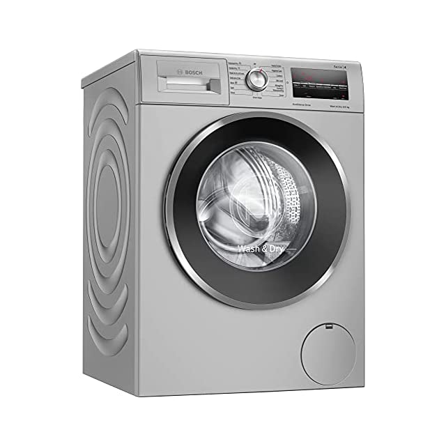 Bosch 9 KG /6 KG Inverter Washer Dryer (WNA14408IN, Silver, Inbuilt Heater 1400 RPM)