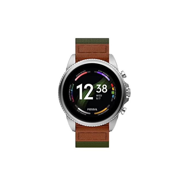 Fossil Gen 6 Men's Smartwatch with AMOLED Screen, Snapdragon 4100+ Wear Platform, Wear OS by Google, Google Assistant, SpO2, Wellness Features and Smartphone Notifications
