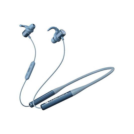 Zebronics ZEB-YOGA Wireless Bluetooth Supporting Earphone With Neckband Supports Magnetic Switch Control, Dual Pairing, Call Function, Voice Assistant, Water Resistant & Upto 21hrs* Playback Time (Blue)