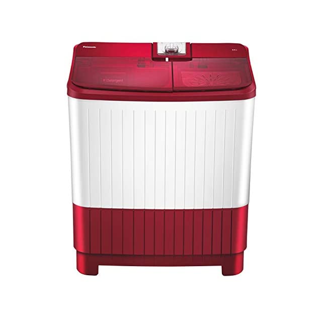 Panasonic 8 kg Semi-Automatic Top Loading Washing Machine (NA-W80H5RRB, Shiny red)