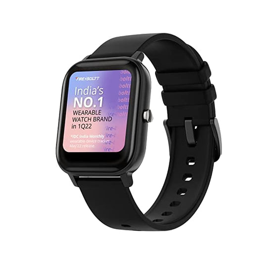 Fire-Boltt SpO2 Full Touch 1.4 inch Smart Watch 400 Nits Peak Brightness Metal Body with 24*7 Heart Rate monitoring IPX7 with Blood Oxygen, Fitness, Sports & Sleep Tracking (Black)