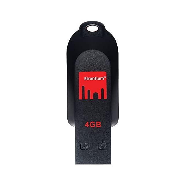 Strontium Pollex 4GB USB Pen Drive (Black/Red)
