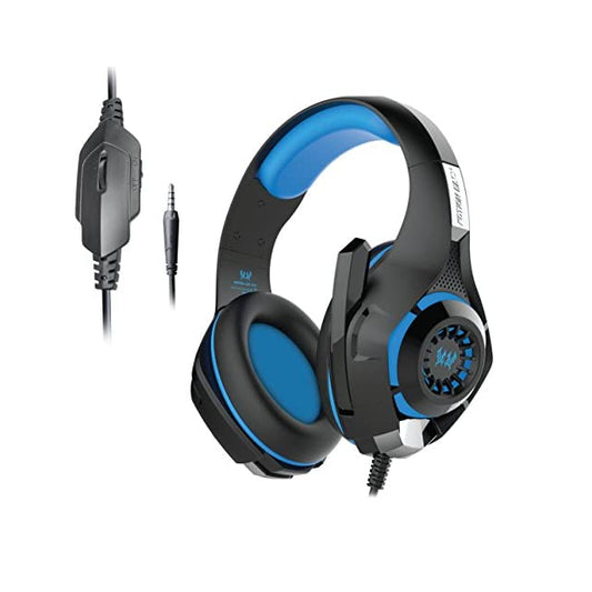 Kotion Each GS410 Headphones with Mic and for PS4, Xbox One, Laptop, PC, iPhone and Android Phones(Blue)