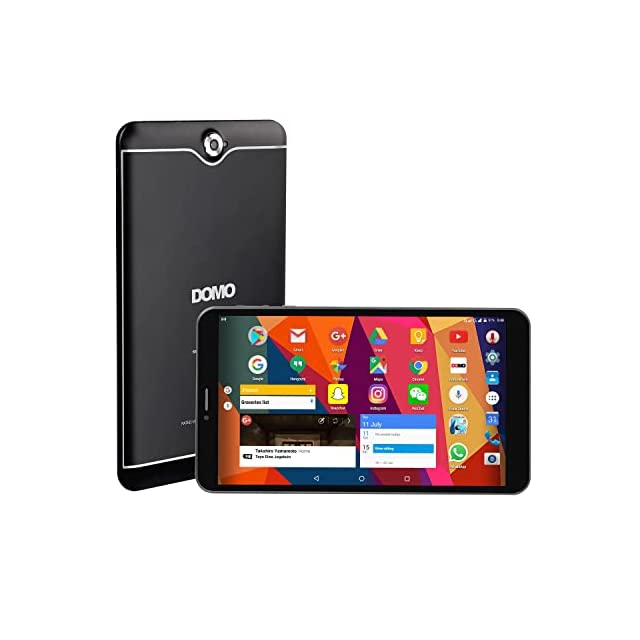 DOMO Slate S3 3G Calling 7-Inch Android Tablet PC 1GB RAM, 8GB Storage with GPS, Bluetooth, QuadCore CPU, Dual SIM Slot, Wireless Display Screen for MiraCast (Black)