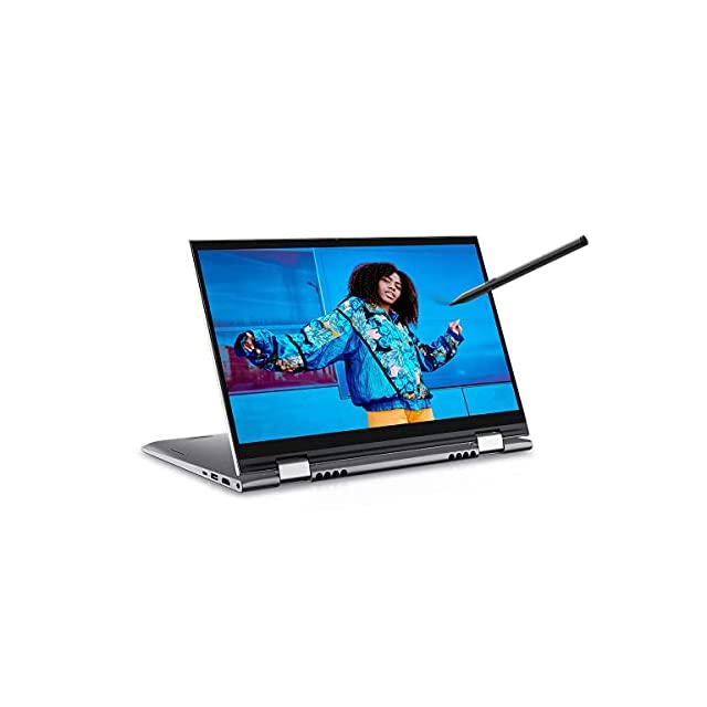 Dell 14 (2021) Intel i7-1195G7 2in1 14 inches FHD Touch Screen Laptop (16GB, 512Gb SSD, Windows 11 + MSO'21, Platinum Silver Color, FPR + Backlit KB & Active Pen, Inspiron 5410, D560629WIN9S, 1.5Kg)