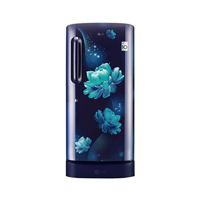 LG 215 L 4 Star Inverter Direct-Cool Single Door Refrigerator (GL-D221ABCY, Blue Charm, Base Stand with Drawer)