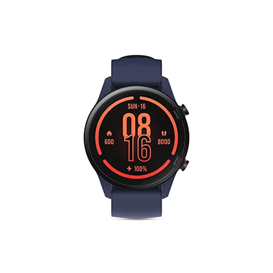 MI Watch Revolve Active (Blue) - 3.51 cm (1.39") AMOLED Display, SpO2, GPS and Sleep Monitor, Alexa Built-in, 117 Sports Mode, Personalized Watch Faces, 2 Weeks Battery Life, Music and Camera Control