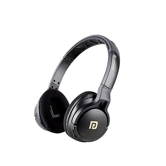Portronics Muffs M1 Wireless Bluetooth Over Ear Headphone, Powerful Bass, Handsfree Calling, 3.5mm Aux in, Long Playtime(Black)