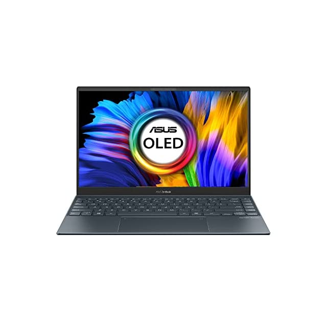 ASUS ZenBook 13 OLED (2021), 13.3" (33.78 cms) FHD OLED, Intel Evo Core i5-1135G7 11th Gen, Thin and Light Laptop (8GB/512GB SSD/Windows 11/Iris Xe Graphics/Office 2021/Grey/1.14 Kg), UX325EA-KG502WS