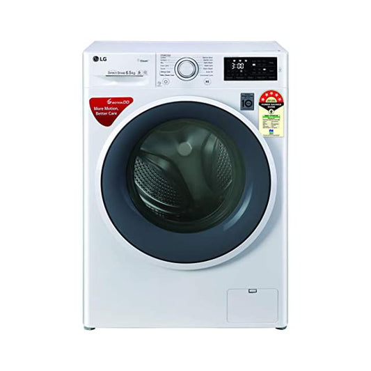 LG 6.5 Kg 5 Star Inverter Fully-Automatic Front Loading Washing Machine (FHT1265ZNW, White, 6 Motion Direct Drive)
