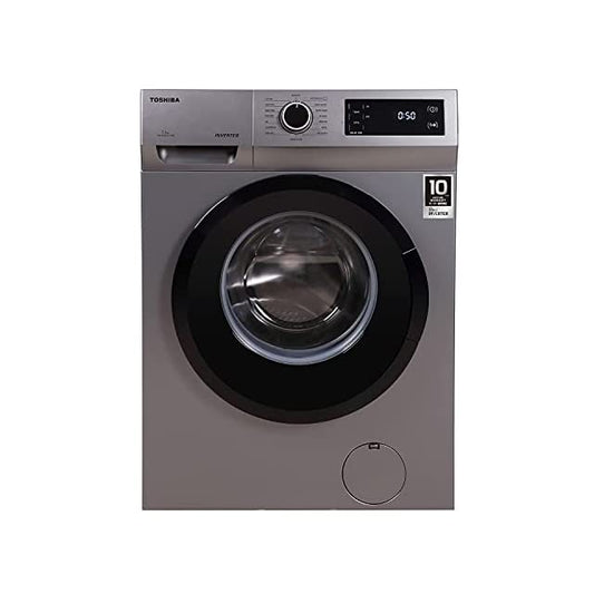 TOSHIBA 7.5 Kg Inverter Fully Automatic Front Loading Washing Machine (‎TW-BJ85S2-IND(SK),Premium Silver)