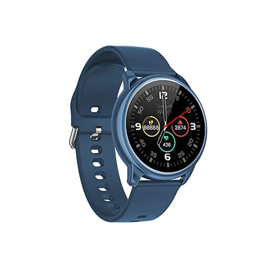 Crossbeats Orbit Bluetooth Calling Smart Watch Voice Assistants, Full Touch HD IPS Display & Metal Body, Continuous HR, BP, Sleep SpO2 Health Monitors, 10 Day Battery Life- Metallic Blue