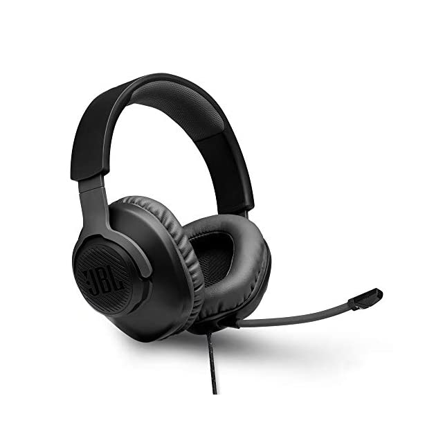JBL Quantum 100, Wired Over Ear Gaming Headphones with mic for PC, Mobile, Laptop, PS4, Xbox, Nintendo Switch, VR (Black)