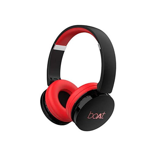 boAt Rockerz 370 Bluetooth Wireless On Ear Headphone with Mic (Fiery Red)