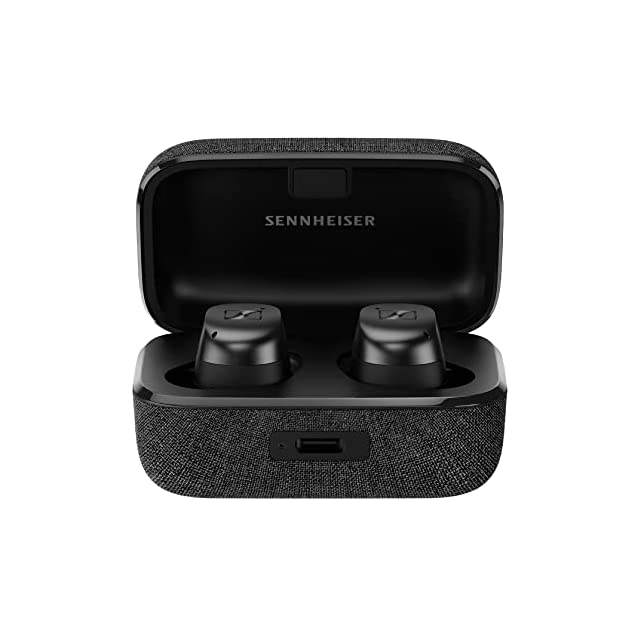 Sennheiser Momentum Bluetooth Truly Wireless in Ear 3 Earbuds with Mic for Music & Calls with Adaptive Noise Cancellation (ANC), Ipx4, Wireless Charging, 28-Hr Battery Life & Compact Design, Graphite