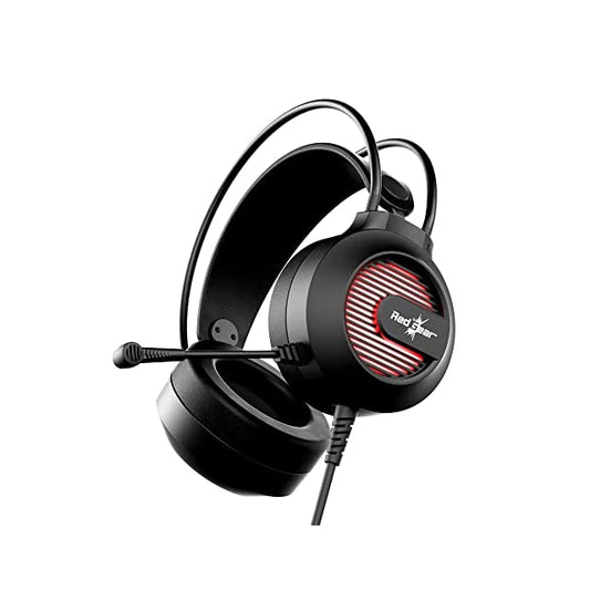 Redgear Shadow Helm Gaming Wired Over Ear Headset with Mic with 50Mm Drivers, Superior Fit, Vox Technology and Multi-Purpose Audio Jack (Black)