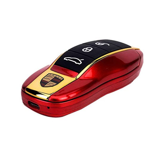 Blackzone Neo 911, Basic Flip Car Shape Mobile Phone with Dual Sim & 1.44" Screen Display (Red)