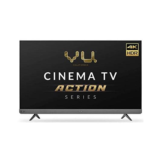 Vu 164cm (65inches) Cinema TV Action Series 4K Ultra HD LED Smart Android TV 65LX (Black) (2021 Model) I With 100 watt Front Soundbar
