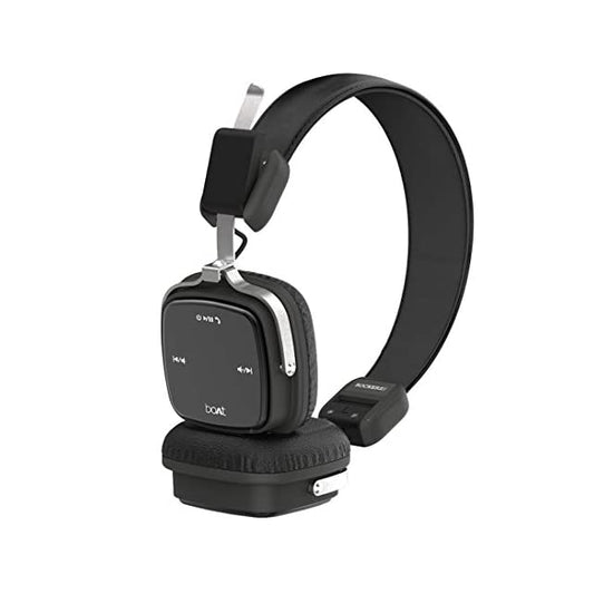boAt Rockerz 600 Wireless Bluetooth On Ear Headphones with Mic (Black)