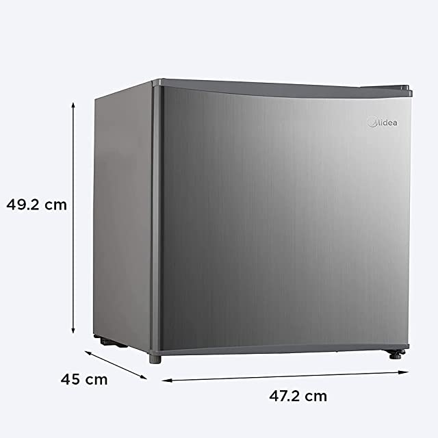 Midea 45 L 2 Star Direct Cool Single Door Mini Refrigerator(MDRD86FGE31, Silver)