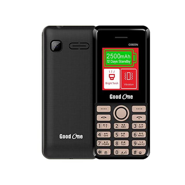 Good ONE G5605N Basic Feature Dual Sim Mobile Phone with 2500mAh Battery, 1.8" inch Display Screen,