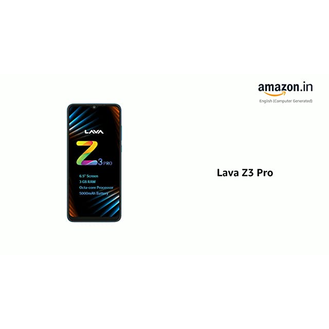Lava Z3 Pro (3GB RAM, 32GB Storage)- Cyan | High Performance Octa core Processor| Big 5000 mAh Battery | 8MP AI Dual Rear Camera