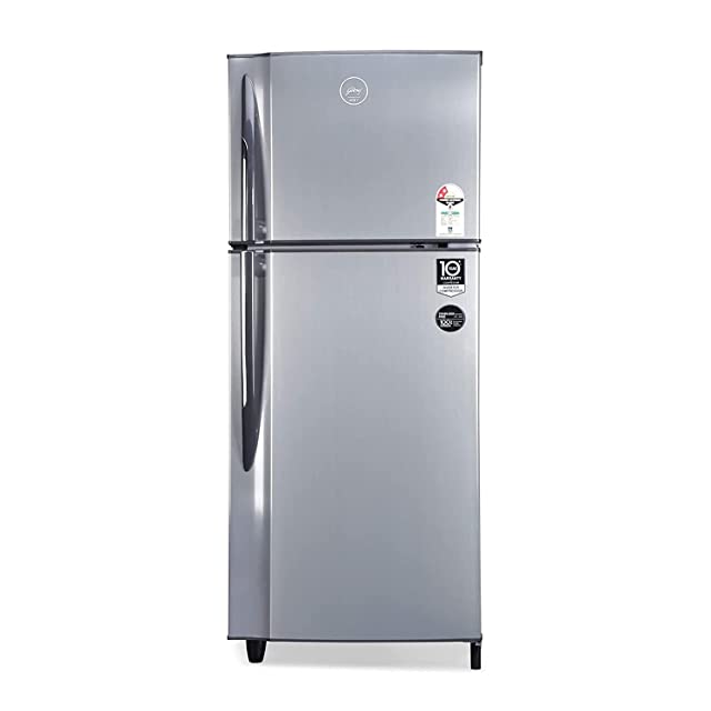 Godrej 236 L 2 Star Inverter Frost-Free Double Door Refrigerator with Jumbo Vegetable Tray (RF EON 236B 25 HI SI ST, Stainless Steel)