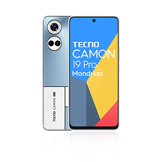 Tecno Camon 19 Pro Mondrian (8GB RAM,128GB Storage)| Industry First 64MP RGBW+(G+P) with OIS+50MP+2MP Triple Camera | 6.8" FHD+ Display | 120Hz Refresh Rate | 33W Charger