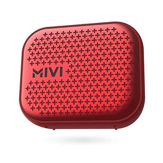 Mivi Roam 2 Bluetooth 5W Portable Speaker,24 Hours Playtime,Powerful Bass, Wireless Stereo Speaker with Studio Quality Sound,Waterproof, Bluetooth 5.0 and in-Built Mic with Voice Assistance-Red