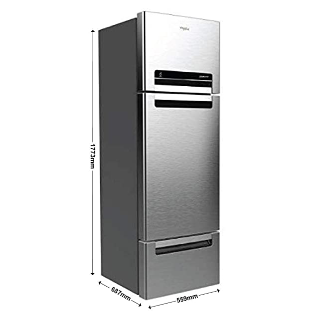 Whirlpool 260 L Frost-Free Multi-Door Refrigerator (FP 283D PROTTON ROY, German Steel)