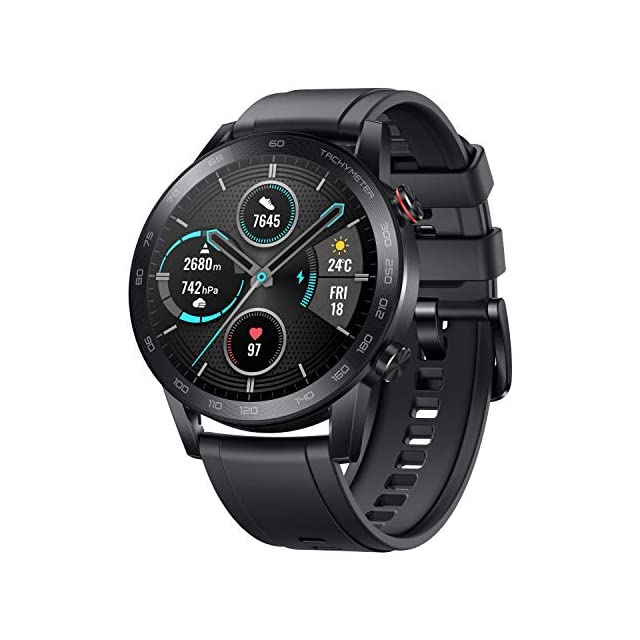 HONOR Magic Watch 2 (46mm, Charcoal Black) 14-Days Battery, SpO2, BT Calling & Music Playback, 100 Workout Modes, AMOLED Touch Screen, Personalized Watch Faces, Sleep & HR Monitor, Smart Companion