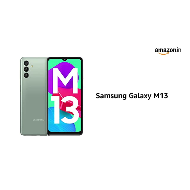 Samsung Galaxy M13 (Aqua Green, 6GB, 128GB Storage) | 6000mAh Battery | Upto 12GB RAM with RAM Plus