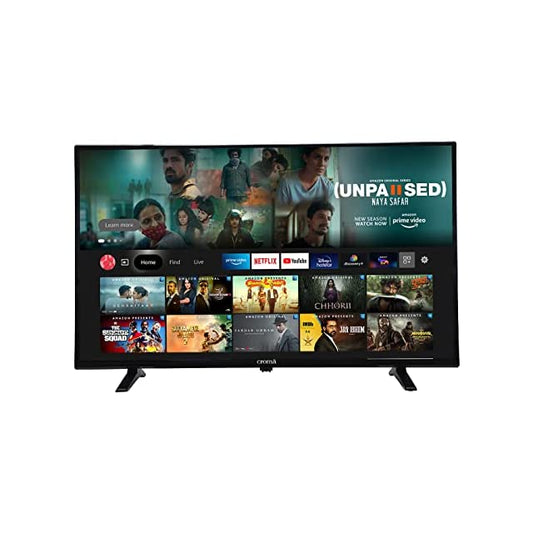 Croma 108 cm (43 inches) Fire TV Full HD Smart LED TV (CREL7365, Black) (2021 Model)